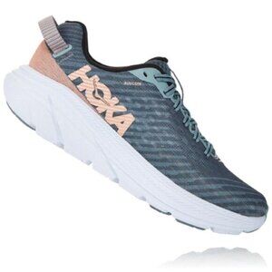 HOKA ONE ONE WOMENS RINCON RUNNING SHOES LEAD  PINK SAND Sz 8